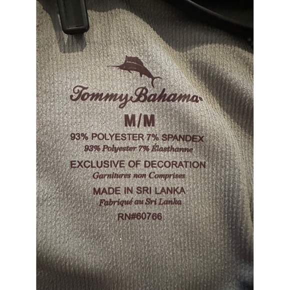 Tommy Bahama Mens Gray Quarter Zip Long Sleeve Pullover Athletic Top M/M - Picture 5 of 5